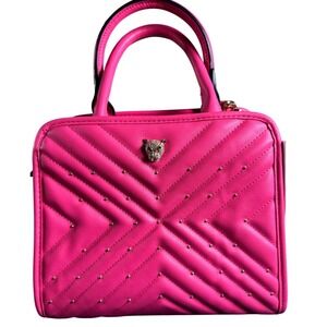 Jessica Simpson Mia NS Satchel Peony Pink Quilted Panther Studded‎ 11JSASWJC-PN